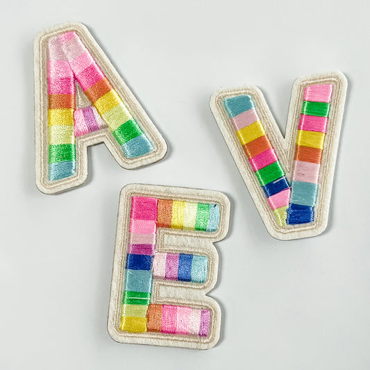 Embroidered Rainbow Letters