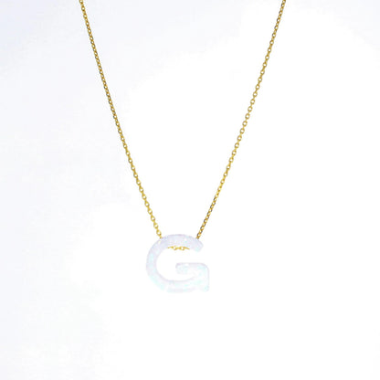 Gold Aurora Letter Necklace