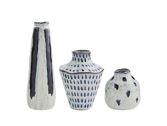 Black Pattern Vases