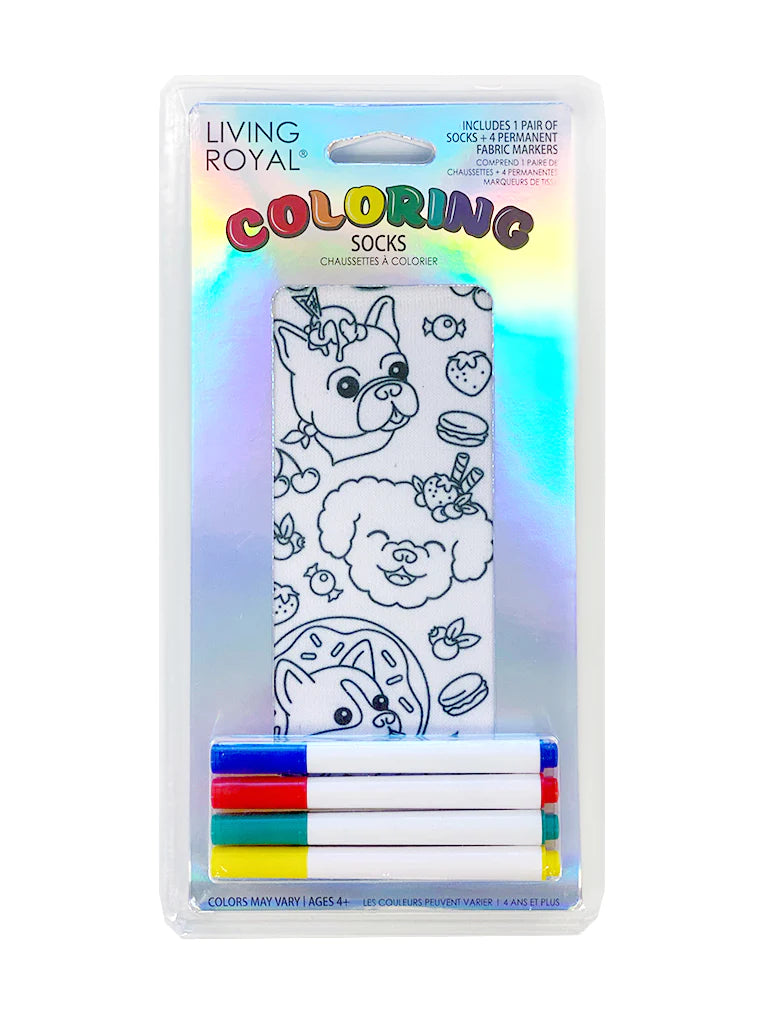 Sweet Dog Coloring Socks