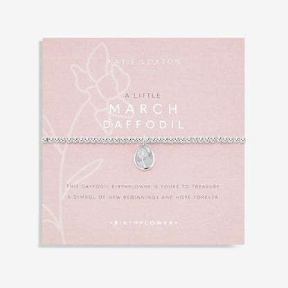 Birthflower A Little March Daffodil Bracelet | Silver