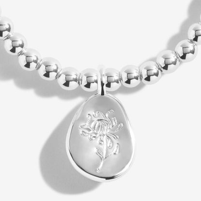 Birthflower A Little November Chrysanthemum Bracelet | Silver