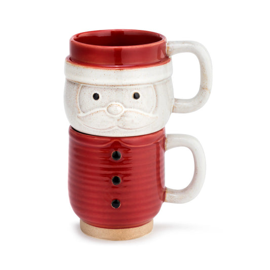 Snow Day Santa Stacked Mugs