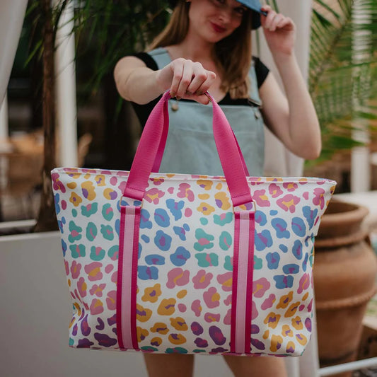 Multicolored Leopard Tote Bag