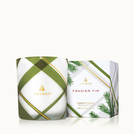 Frasier Fir Frosted Plaid Medium Candle