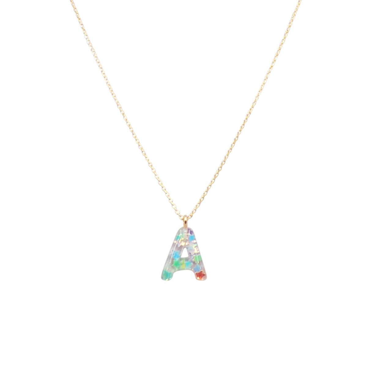 Sophie Glitter Initial Necklace